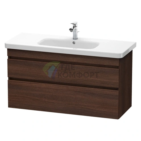 Подвесная тумба DuraStyle DURAVIT 1130 мм, 2 ящика, цвет темный каштан (DS649505353) - фото 1