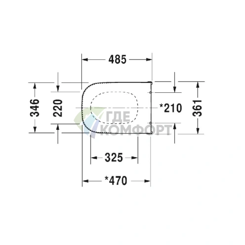 Сиденье для унитаза Duravit D-Code удлиненное без микролифта белое (60310000) - фото 2