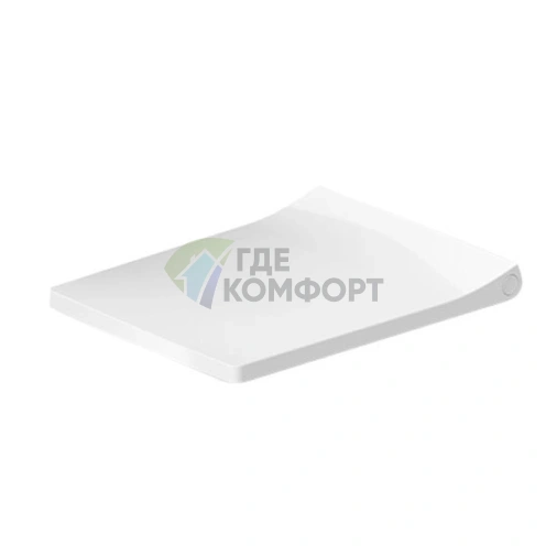 Сиденье для унитаза Duravit Viu с микролифтом и петлями из нержавеющей стали, белое (21190000) - фото 1