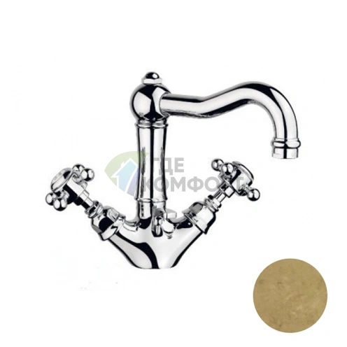 Смеситель для раковины Nicolazzi Half Dome на 1 отверстие, цвет Ottone Grezzo «живой» (1432OG70) - фото 1