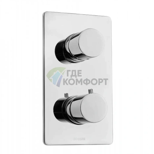 Термостат для душа Bossini Oki встраиваемый с девиатором 1-5, хром (Z00002.030) - фото 1