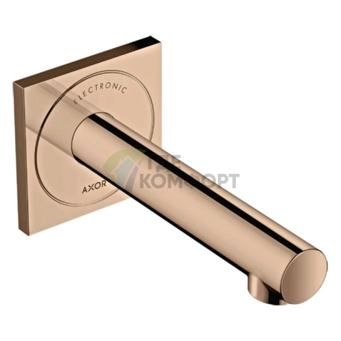 Электронный смеситель для раковины AX Uno: настенный, полированное красное золото (45110300) - фото 1