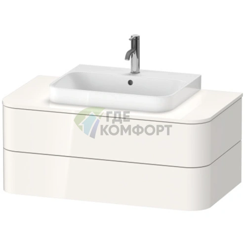 Подвесная тумба Duravit Happy D.2 Plus 408x1000x550мм с 2 ящиками, белый глянец (HP497102222) - фото 1