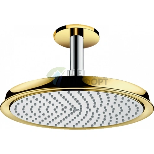 Верхний душ HG Raindance Classic Air с технологией RainAir, 240 мм, хром/золото (27405090) - фото 1