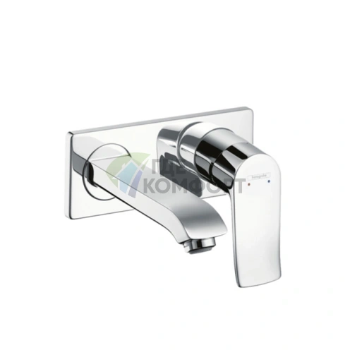 Смеситель для раковины Hansgrohe Metris встраиваемый, хром, излив 165 мм (31085000) - фото 1