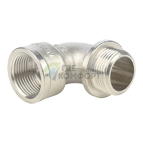 Угольник STOUT с упором внутренняя/наружная резьба 3/4 никелированный - фото 1