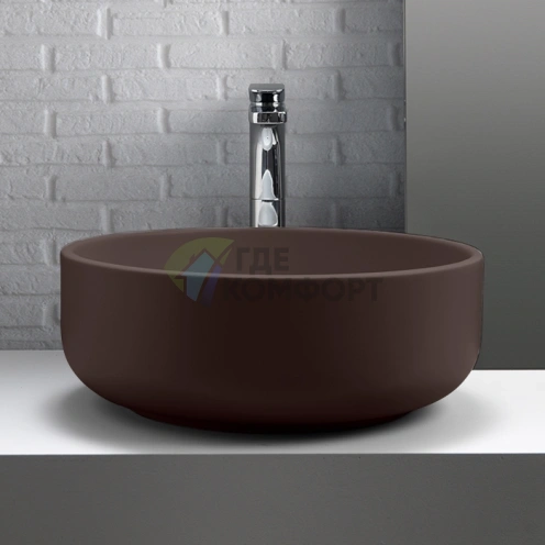 Накладная раковина Kerasan Ciotola С2 46 см, цвет Borgogna matt (430275 Borgogna matt *0) - фото 1