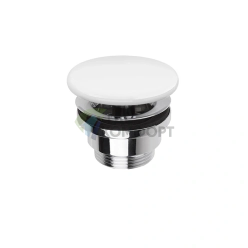 Донный клапан SIMAS с керамической крышкой, клик-клак, белый матовый - фото 1