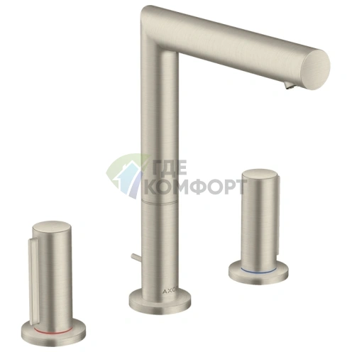 Смеситель для раковины AX Uno с донным клапаном, шлифованный никель (45133820) - фото 1