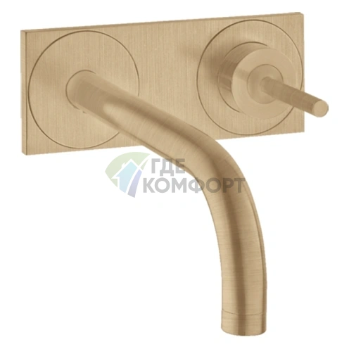 Смеситель для раковины AX Uno в цвете шлифованная бронза (38112140) - фото 1