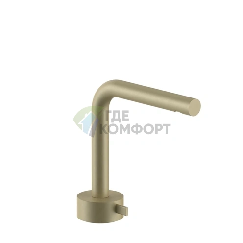 Смеситель для раковины Fantini AF/21: однорычажный, без донного клапана, цвет Matt British Gold (27 P6 A004WF) - фото 1