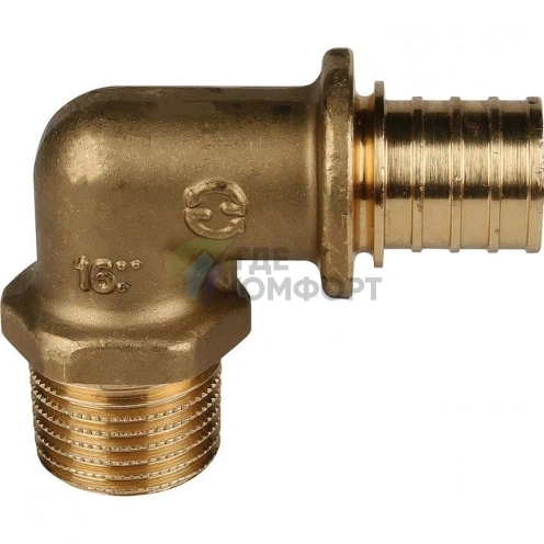 Stout Угольник-переходник с наружной резьбой 20xR 1/2 для труб из сшитого полиэтилена аксиальный - фото 15