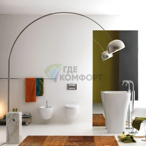 Отдельностоящая раковина KERASAN Aquatech 60 см с креплением и сифоном, белая (374201) - фото 3