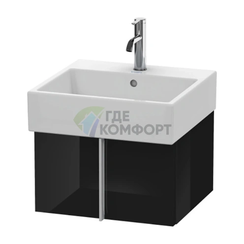 База под раковину Duravit Vero Air черная глянцевая с выдвижным ящиком (298x484x431мм) (VA612404040) - фото 1