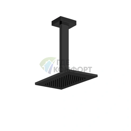 Душ для потолка Gessi Rettangolo 216x140 мм, черный (20151#299) - фото 1