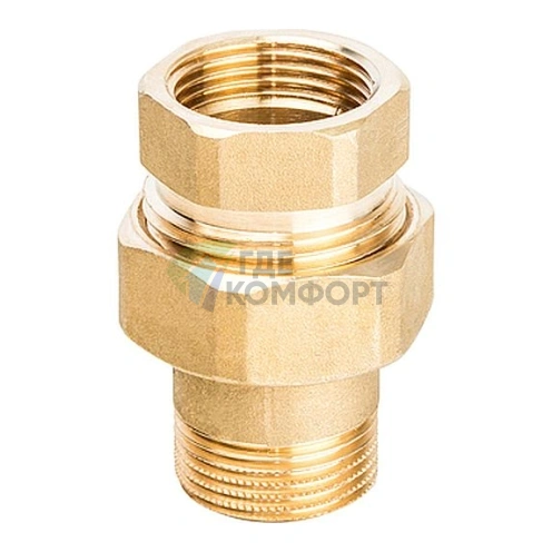 Разъемное соединение STOUT американка ВН с плоским уплотнением 3/4 латунное - фото 1