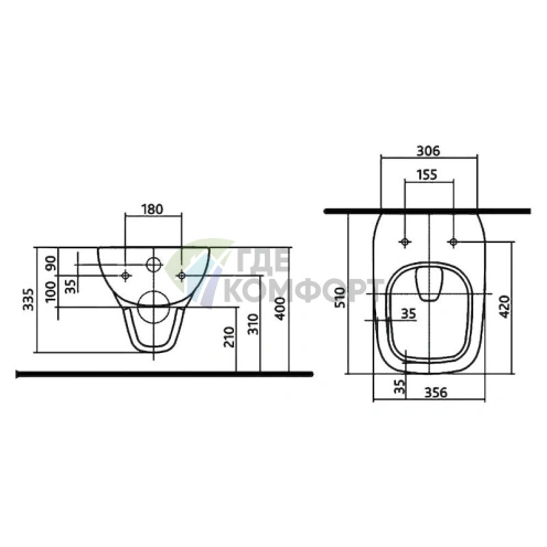 Комплект подвесного унитаза IFO Sjoss Rimfree без ободка с инсталляцией Geberit и шумоизоляцией - фото 9