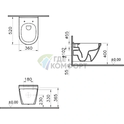 Кнопка для унитаза VitrA S50, хром - фото 10
