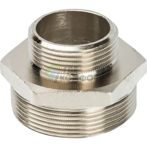 Ниппель STOUT НН переходной 2 x 1 1/4 никелированный - фото 2
