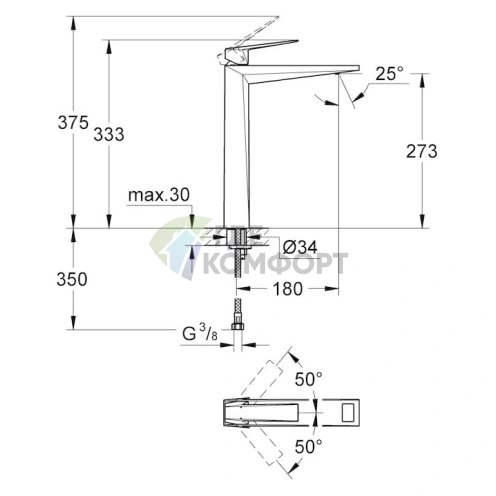 Смеситель для раковины Grohe Allure Brilliant 23114000 - фото 8