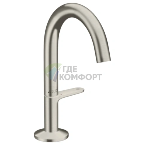 Смеситель для раковины AX One Sel 140 с поворотным изливом, цвет «сталь» (48010800) - фото 1