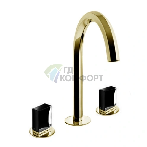 Смеситель для раковины Fantini Venezia золото: 3 отверстия, излив 175 мм (29 01 N404SW) - фото 1