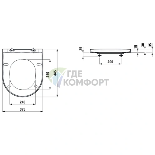 Сиденье для унитаза Laufen Kartell с микролифтом, белое, съемное (только в комплекте с унитазом) (8.9133.3.000.000.1) - фото 2