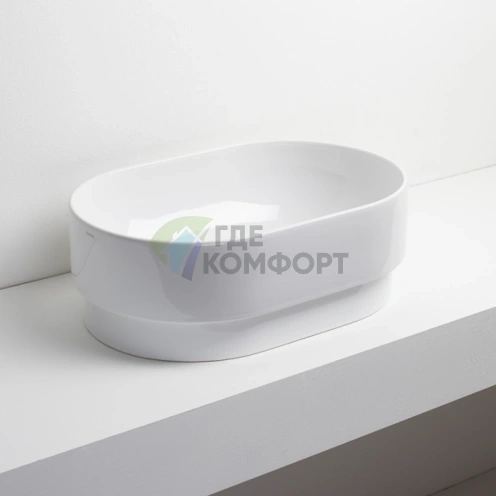 Раковина-чаша SIMAS Po-mo для установки на столешницу: белая без отверстия под смеситель (PO02bi) - фото 1