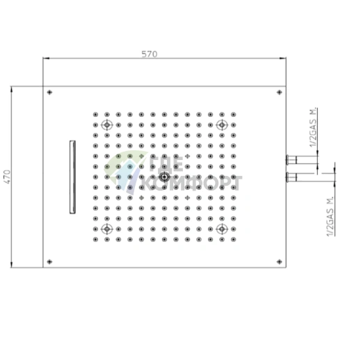 Верхний душ BOSSINI DREAM/2 с LED RGB подсветкой, цветотерапией и золотым покрытием (H38905.021) - фото 2