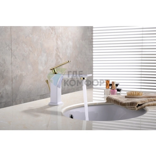 Смеситель для раковины Lemark Mista LM6406WG белый глянцевый - фото 3