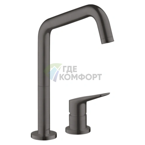 Стильный кухонный смеситель AX Citterio M в матовом черном хроме (34820340) - фото 1