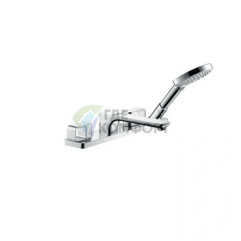 Смеситель AX Urquiola для монтажа на край ванны, цвет сталь (11443800) - фото 1