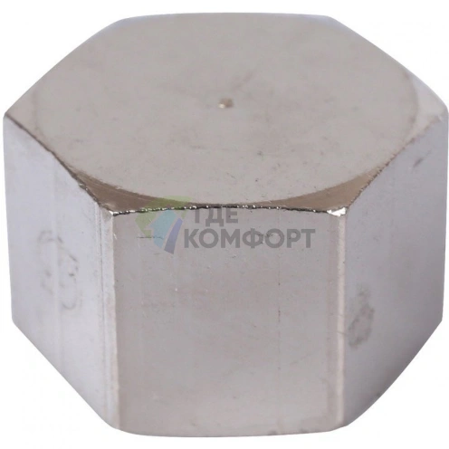 Заглушка ВР 1/4 никелированная Stout - фото 1