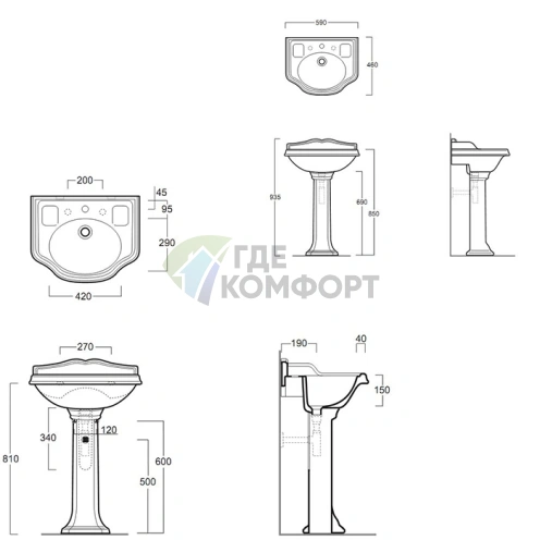 Раковина Simas Arcade с удобной спинкой 59х46 см, белая - фото 2
