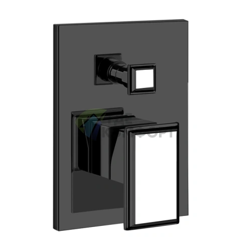 Gessi Eleganza Встраиваемый Смеситель с Автоматическим Переключателем Ванна/Душ в Цвете Черный Металлик (46079#706) - фото 1