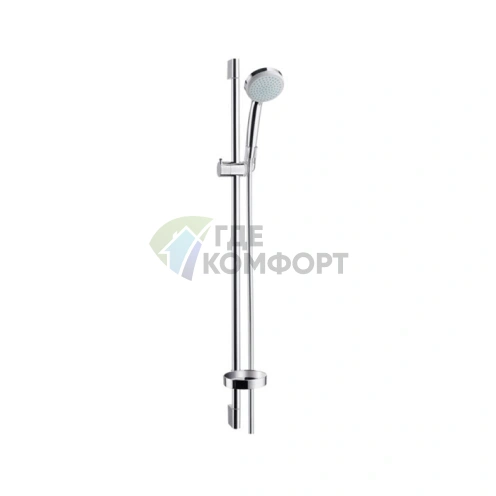 Душевой набор HG Croma 100 Vario с ручным душем 4jet и штангой 90 см (хром) (27771000) - фото 1