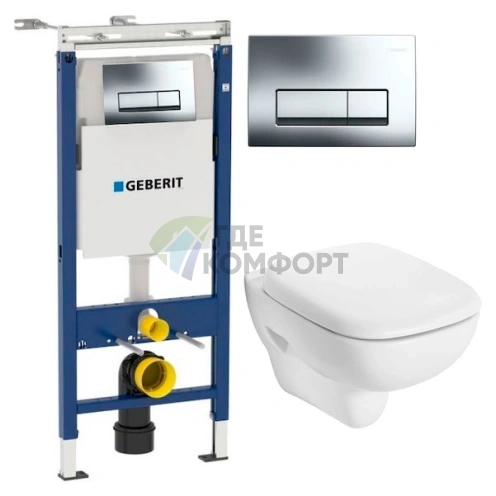 Комплект подвесного унитаза IFO Sjoss Rimfree без ободка с инсталляцией Geberit и шумоизоляцией - фото 2