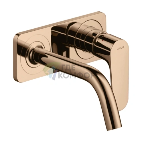 Смеситель для раковины AX Citterio M в цвете полированное красное золото (34112300) - фото 1