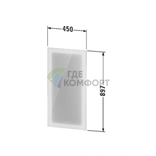 Зеркало с LED-подсветкой Duravit Starck 1, сенсорное управление, 897x450x45 мм (S1964300000) - фото 2