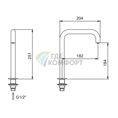 Смеситель Fantini Fontane Bianche для столешницы в цвете Matt Gun Metal PVD (47 P5 8441) - фото 2