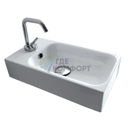 Раковина накладная KERASAN Cento 45×25 см с отверстием под смеситель (353701*1) - фото 1