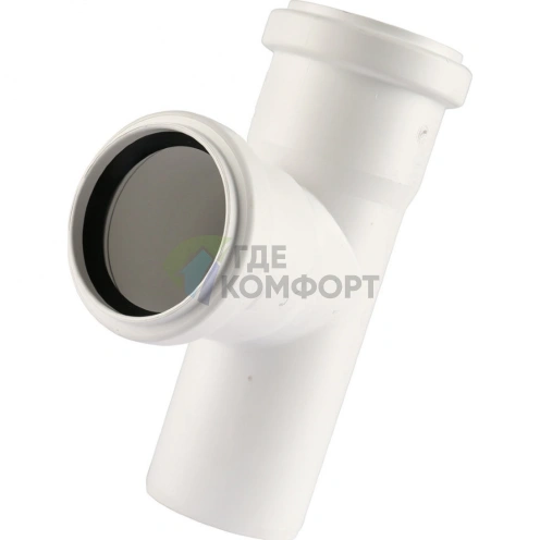 Тройник канализационный Raupiano Plus 50/50х87° REHAU (РЕХАУ - 11212541001) - фото 3