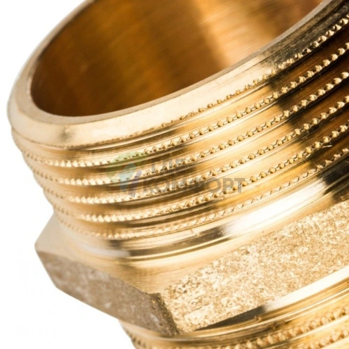 Ниппель STOUT НН 1 1/2 наружная резьба латунный - фото 5