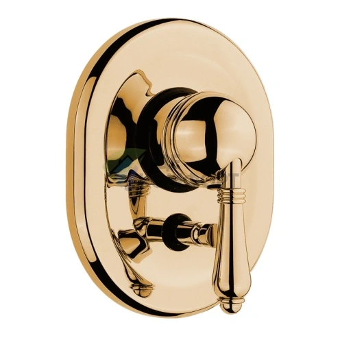 Встраиваемый смеситель для душа Nicolazzi El Capitan с переключением на 2 источника, золото 24К (3460GO75) - фото 1