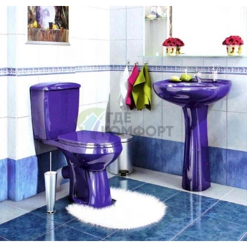 Унитаз-компакт «Элисса» зеленый от Оскольской керамики - фото 2