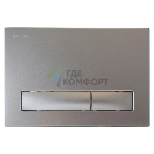 Кнопка смыва Am.Pm I014131 матовый хром для унитаза - фото 1