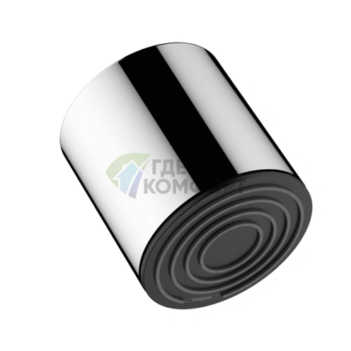 Верхний душ Hansgrohe Pulsify 105 мм с EcoSmart в цвете хром/графит (24132000) - фото 1