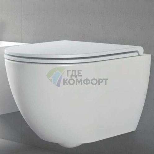 Подвесной унитаз AZZURRA COMODA с системой «Анти-Грязь», 51.5x36 см, белый (COM 100/SOSP bi)) - фото 1