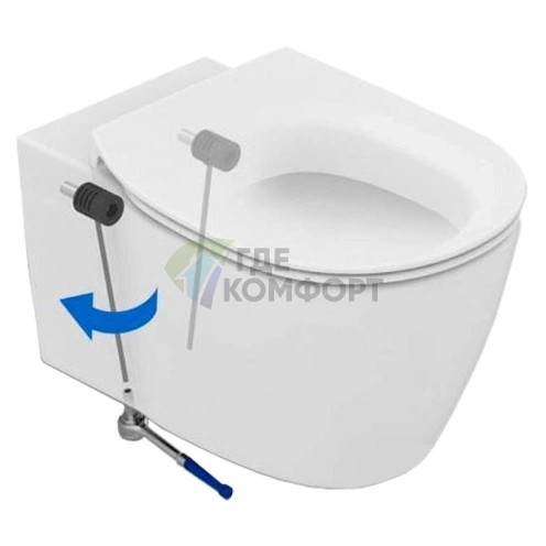 Комплект для скрытого монтажа: чаша Ideal Standard Connect AquaBlade + инсталляция Geberit с микролифтом и шумоизоляцией - фото 9