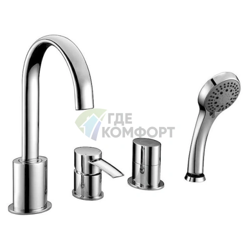 Смеситель Lemark Atlantiss LM3241C для установки на борт ванны - фото 1